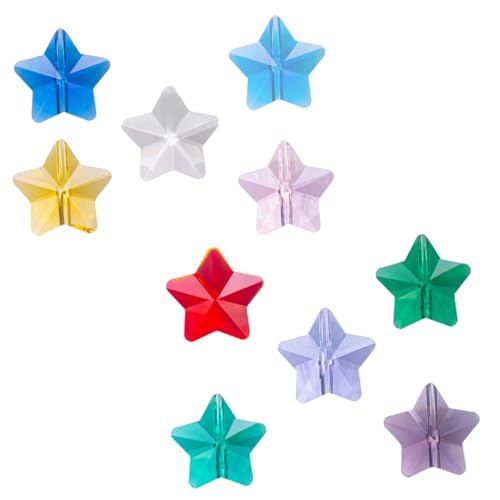 HOODANCOS 100Stücke Kristallsternperlen DIY Bastelperlen Farben Sternförmige Glasperlen für Schmuckherstellung für Armbänder Ohrringe und Valentinstagsgeschenke HOODANCOS 100Stücke Kristallsternperlen DIY Bastelperlen Farben Sternförmige Glasperlen für Schmuckherstellung für Armbänder Ohrringe und Valentinstagsgeschenke von HOODANCOS