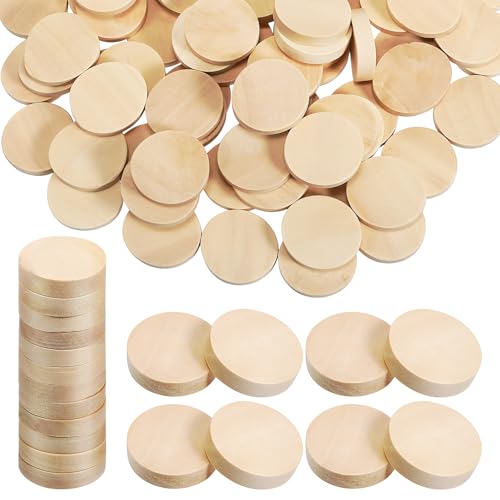HOODANCOS 100Stücke Unlackierte Holzscheiben Runde Holzstücke für DIY Holzhandwerk Robuste Baumrinden für Dekoration Hochzeits und Weihnachtsprojekte HOODANCOS 100Stücke Unlackierte Holzscheiben Runde Holzstücke für DIY Holzhandwerk Robuste Baumrinden für Dekoration Hochzeits und Weihnachtsprojekte von HOODANCOS