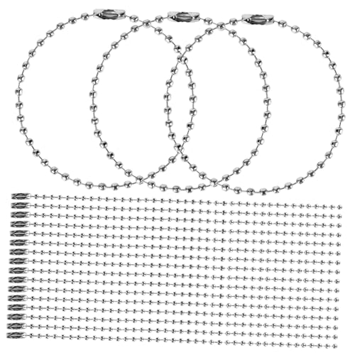 HOODANCOS 100Stücke Verstellbare Kugelkette Schlüsselanhänger mit Perlenverbinder Langlebige Metallkette für DIY Schmuckherstellung und Projekte HOODANCOS 100Stücke Verstellbare Kugelkette Schlüsselanhänger mit Perlenverbinder Langlebige Metallkette für DIY Schmuckherstellung und Projekte von HOODANCOS