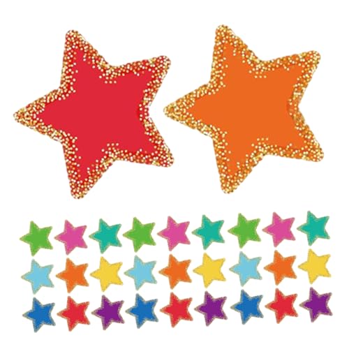 HOODANCOS 108 Blatt Stern Papierausschnitte Papierstau Pinnwand Leere Papierausschnitte Schuldekoration Bordüren Posterdekorationen Sternausschnitte Papier von HOODANCOS