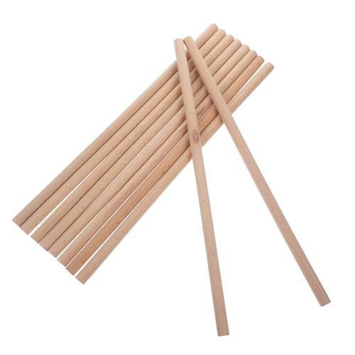 HOODANCOS 10Stücke DIY Holz Drumsticks Buchenholz für Bastelset für Projekte Vielseitige Holzstäbe für Trommelstöcke und Handwerk Sicher und von HOODANCOS