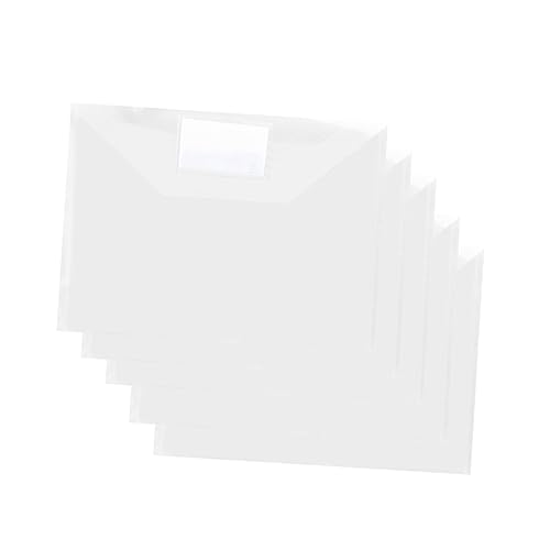 HOODANCOS 10Stücke Dokumentenmappe Transparente Dokumententaschen mit Druckknopf Reißfest für Büro und Schule Hält Wichtige Unterlagen Sicher Organisiert von HOODANCOS