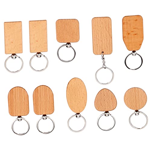 HOODANCOS 10Stücke Holz Schlüsselanhänger DIY Blanko Rohlinge Kleine Holzanhänger Hochwertigem Material zum Basteln und Personalisieren für Schlüssel Taschen und HOODANCOS 10Stücke Holz Schlüsselanhänger DIY Blanko Rohlinge Kleine Holzanhänger Hochwertigem Material zum Basteln und Personalisieren für Schlüssel Taschen und von HOODANCOS