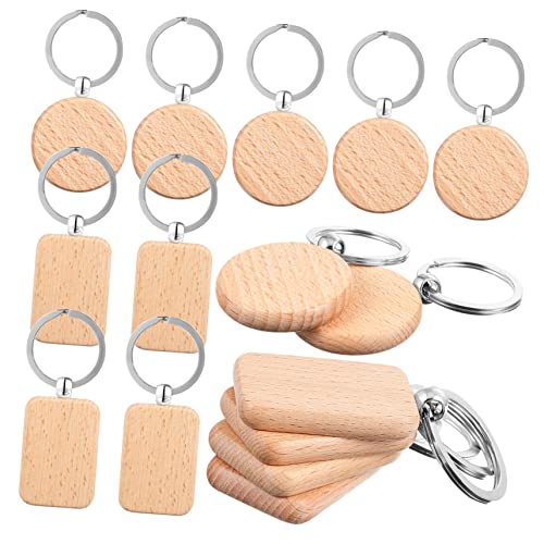 HOODANCOS 10Stücke Holz Schlüsselanhänger Leere Etiketten Rund und Personalisierbare Holzpendants für DIY Stabile Schlüsselringe Holz für HOODANCOS 10Stücke Holz Schlüsselanhänger Leere Etiketten Rund und Personalisierbare Holzpendants für DIY Stabile Schlüsselringe Holz für von HOODANCOS