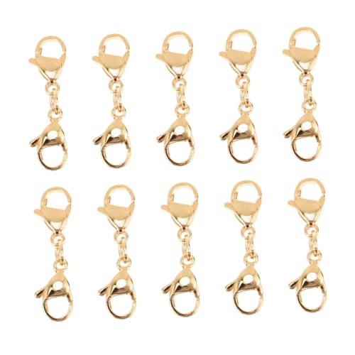HOODANCOS 10Stücke Karabinerverschlüsse Doppelte Klauen für Schmuckherstellung Robustes Design für Armbänder und DIY Zubehör für Kreative Projekte HOODANCOS 10Stücke Karabinerverschlüsse Doppelte Klauen für Schmuckherstellung Robustes Design für Armbänder und DIY Zubehör für Kreative Projekte von HOODANCOS