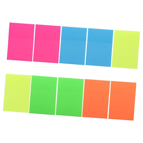 HOODANCOS 10Stücke Memo Aufkleber Wiederverwendbare Sticky Notizen für Notizen Erinnerungen Transparentes Design für Schule Büro Zuhause von HOODANCOS