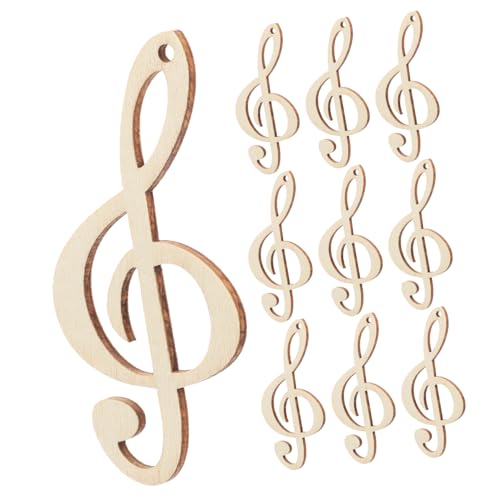 HOODANCOS 10Stücke Musiknoten Holzschnitt Formen Unvollendete Holzscheiben für DIY Bastelprojekte für Kinderhandwerk und Dekorationen HOODANCOS 10Stücke Musiknoten Holzschnitt Formen Unvollendete Holzscheiben für DIY Bastelprojekte für Kinderhandwerk und Dekorationen von HOODANCOS
