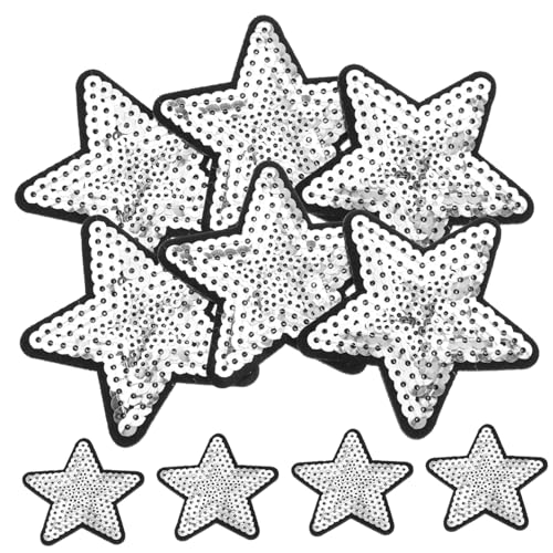 HOODANCOS 10Stücke Pailletten Sternaufnäher Selbstklebende Applikationen für Kleidung Jeans und Taschen für DIY Projekte Mehrfarbige Design Patches zum Aufbügeln und Aufnähen von HOODANCOS