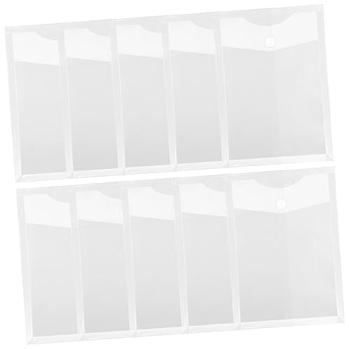 HOODANCOS 10Stücke Transparente Dokumentenordner mit Druckknopfverschluss Praktische Aktentaschen für Schule Büro Zuhause Robust und Leicht zu Reinigen HOODANCOS 10Stücke Transparente Dokumentenordner mit Druckknopfverschluss Praktische Aktentaschen für Schule Büro Zuhause Robust und Leicht zu Reinigen von HOODANCOS