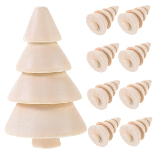 HOODANCOS 10Stücke Unbemalte Holz Weihnachtsbäume zum Basteln Dekorative DIY Holzhandwerkskunst für Weihnachtsdekoration und Kinderbeschäftigung HOODANCOS 10Stücke Unbemalte Holz Weihnachtsbäume zum Basteln Dekorative DIY Holzhandwerkskunst für Weihnachtsdekoration und Kinderbeschäftigung von HOODANCOS