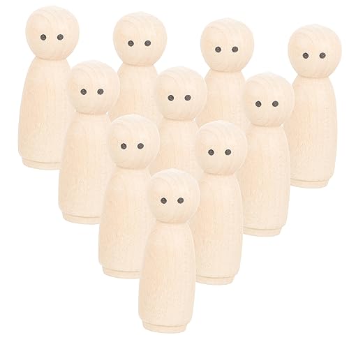 HOODANCOS 10Stücke Unbemalte Holzpuppen DIY Bastelset Kreative Peg Puppen Premium Holz für Kunstvolle Gestaltung und Heimdekoration HOODANCOS 10Stücke Unbemalte Holzpuppen DIY Bastelset Kreative Peg Puppen Premium Holz für Kunstvolle Gestaltung und Heimdekoration von HOODANCOS