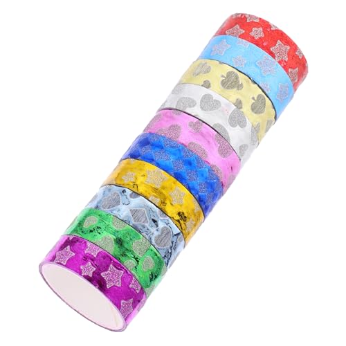 HOODANCOS 10rollen Glitzer Washi Tape Bunte Diy Klebebänder Für Scrapbooking Und Handwerksprojekte Dekoratives Klebeband Für Kreative Bastelarbeiten HOODANCOS 10rollen Glitzer Washi Tape Bunte Diy Klebebänder Für Scrapbooking Und Handwerksprojekte Dekoratives Klebeband Für Kreative Bastelarbeiten von HOODANCOS