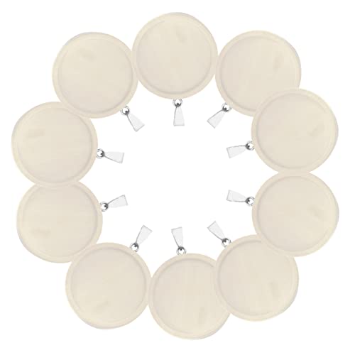 HOODANCOS 10stücke Lünette Anhänger Aus Holz Für Schmuckherstellung Runde Anhängerschalen Zum Basteln Diy Lünette Trays Für Halsketten Und Armbänder von HOODANCOS