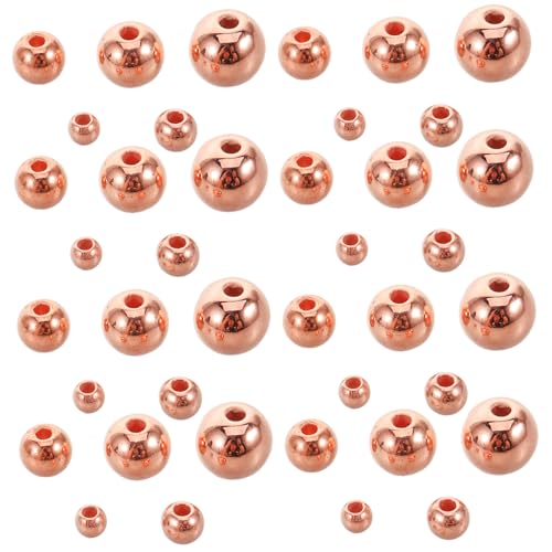 HOODANCOS 1100 Stück Abstandsperlen Zur Schmuckherstellung: Runde Perlen in Roségold Zum Basteln Für Armbänder, Halsketten, Ohrringe Und Schlüsselanhänger HOODANCOS 1100 Stück Abstandsperlen Zur Schmuckherstellung: Runde Perlen in Roségold Zum Basteln Für Armbänder, Halsketten, Ohrringe Und Schlüsselanhänger von HOODANCOS
