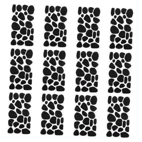 HOODANCOS 12 Blatt Schwarze Filz Wandaufkleber Kinderaufkleber Für Etikettenaufkleber Für Kinderaufkleber Schwarzer Filz DIY Aufkleber Für Schwarze Aufkleber von HOODANCOS