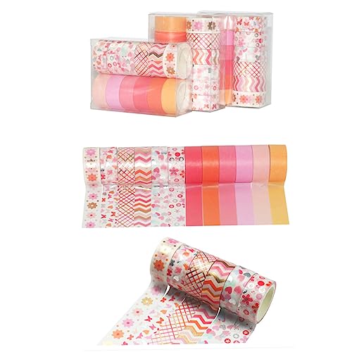HOODANCOS 12 Rollen Diy Scrapbook Klebeband Rote und Goldene Papier Tapes für Tagebuch Scrapbooking und Bastelprojekte Ästhetische Dekoration für Erwachsene HOODANCOS 12 Rollen Diy Scrapbook Klebeband Rote und Goldene Papier Tapes für Tagebuch Scrapbooking und Bastelprojekte Ästhetische Dekoration für Erwachsene von HOODANCOS