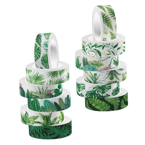 HOODANCOS 12 Rollen Pflanzenband Zeitschriftenzubehör dekoratives Klebeband dekorative Bandblätter Dekoration farbig Planerband Blumen-Washi-Tape Washi-Tape-Ästhetik DIY Klebeband Aufkleber HOODANCOS 12 Rollen Pflanzenband Zeitschriftenzubehör dekoratives Klebeband dekorative Bandblätter Dekoration farbig Planerband Blumen-Washi-Tape Washi-Tape-Ästhetik DIY Klebeband Aufkleber von HOODANCOS