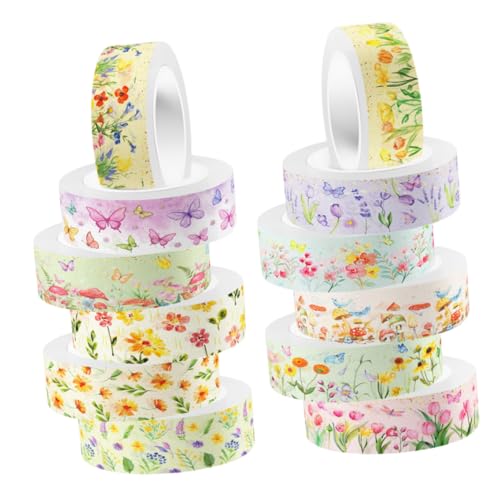 HOODANCOS 12 Rollen Transparentes Washi-tape Scrapbooking Washi Tape Blumen Washi Tapes Scrapbook-washi-tape Washi-tape Für Scrapbooking Washi Tape Einfarbig Mehrzweck-washi-tape Aufkleber HOODANCOS 12 Rollen Transparentes Washi-tape Scrapbooking Washi Tape Blumen Washi Tapes Scrapbook-washi-tape Washi-tape Für Scrapbooking Washi Tape Einfarbig Mehrzweck-washi-tape Aufkleber von HOODANCOS