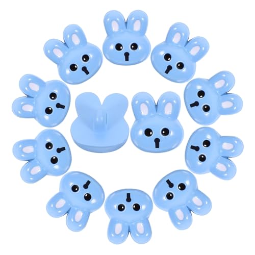 HOODANCOS 12 Stück Hasenknöpfe Zum Basteln Hasen-Modellierknöpfe Kaninchenknöpfe Dekorative Nähknöpfe Osterknöpfe Perlen Zum Stricken Nähzubehör (Blau) von HOODANCOS