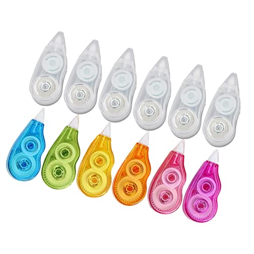 HOODANCOS 12 Stück Korrekturband Set für Studenten Ergonomisches Design Tragbar Leicht Große Kapazität Geeignet für Schule und Büro Klassisch und Regenbogen Korrekturroller HOODANCOS 12 Stück Korrekturband Set für Studenten Ergonomisches Design Tragbar Leicht Große Kapazität Geeignet für Schule und Büro Klassisch und Regenbogen Korrekturroller von HOODANCOS