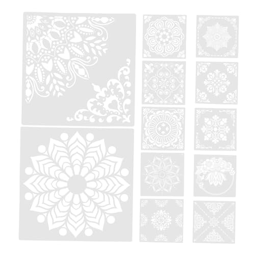 HOODANCOS 12 Stück Mandala -Malvorlage Boden Malvorlagen große Schablone Hochzeit Wand Zeichnung praktische Mandala-Schablonen DIY-Vorlagen malen ausgehöhlte Malschablonen das Haustier HOODANCOS 12 Stück Mandala -Malvorlage Boden Malvorlagen große Schablone Hochzeit Wand Zeichnung praktische Mandala-Schablonen DIY-Vorlagen malen ausgehöhlte Malschablonen das Haustier von HOODANCOS