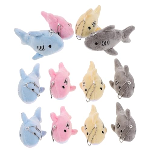 HOODANCOS 12 Stück Niedliche Mini Plüsch Schlüsselanhänger Weiche Ozeanmotivierte Tieranhänger für Rucksack Tasche Partygeschenke Vielseitige Farbzusammenstellung von HOODANCOS