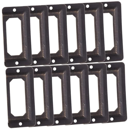 HOODANCOS 12 Stück Schmiedeeisen -Visitzirmenrahmen Schublade Etikett Typenschild Antiquität Inhaber Gold Namenskartenhalter für den Schrank Hardware zur Schrankdekoration HOODANCOS 12 Stück Schmiedeeisen -Visitzirmenrahmen Schublade Etikett Typenschild Antiquität Inhaber Gold Namenskartenhalter für den Schrank Hardware zur Schrankdekoration von HOODANCOS
