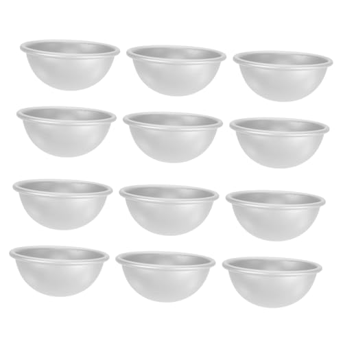 HOODANCOS 12 Stück Teiliges Aluminiumhalbkugel-formen für DIY Badebomben und Badesalze Rostfrei Mittlere Vielseitig für Badekugeln und Dessertherstellung von HOODANCOS