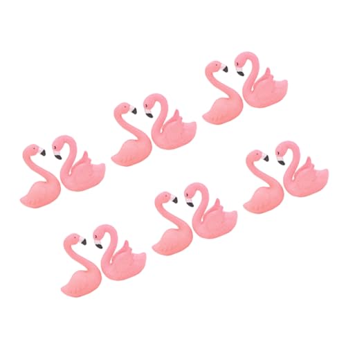 HOODANCOS 12 Stück Teiliges Flamingo Cake Decor Entzückende Flamingo Figuren für Hochzeiten Geburtstagsfeiern und Tischdekoration mit Offenen Flügeln mit Geschlossenen Flügeln von HOODANCOS