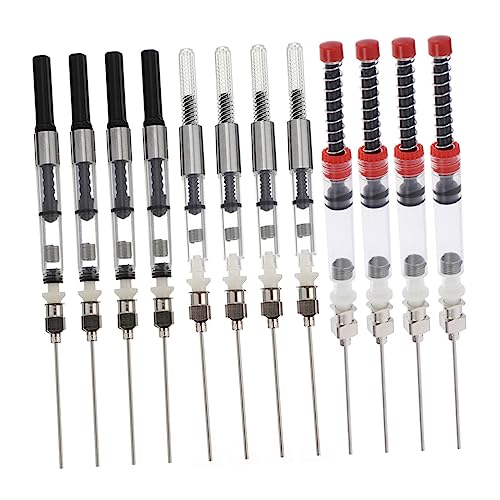 HOODANCOS 12 Stück Teiliges Füller für Tragbare und Leichte Tintenabsorber für Füllfederhalter in Rot Silber und Schwarz für Schüler und Büroangestellte HOODANCOS 12 Stück Teiliges Füller für Tragbare und Leichte Tintenabsorber für Füllfederhalter in Rot Silber und Schwarz für Schüler und Büroangestellte von HOODANCOS