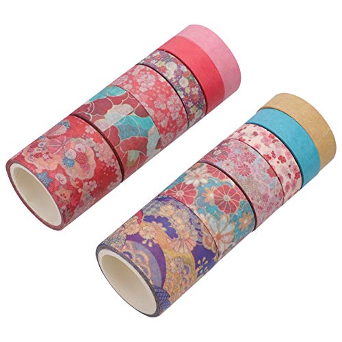 HOODANCOS 12 Stück Teiliges Klebeband Set Dekoratives Washi Tape für DIY Projekte Journals Scrapbooking und Hinterlässt Rückstände Beim Entfernen von HOODANCOS