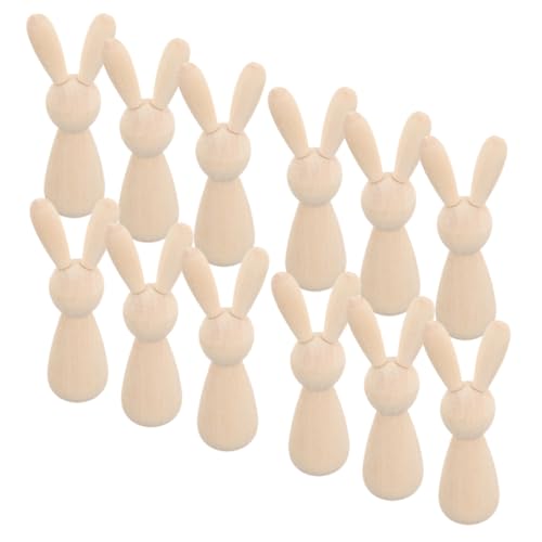 HOODANCOS 12 Stück Teiliges Mini Holzhasen zum Bemalen Naturbelassene DIY Holzfiguren Kompakte Osterdeko für Tisch und Party Individuelle Gestaltungsmöglichkeiten Süße Handliche Hasenfiguren HOODANCOS 12 Stück Teiliges Mini Holzhasen zum Bemalen Naturbelassene DIY Holzfiguren Kompakte Osterdeko für Tisch und Party Individuelle Gestaltungsmöglichkeiten Süße Handliche Hasenfiguren von HOODANCOS