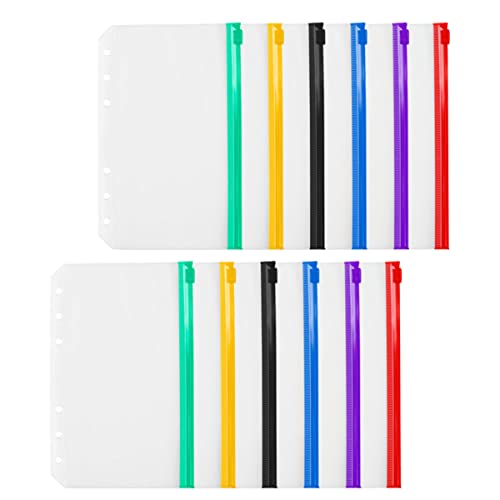HOODANCOS 12 Stück Teiliges PVC Reißverschlussbeutel Multifunktionale Dokumentenablage für Büro Schule und Reisen Transparente Taschen für Einfachen Zugriff von HOODANCOS