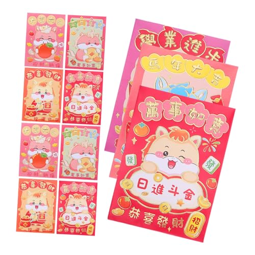 HOODANCOS 120 Stück Jahr Des Pferdes Rote Umschläge Glücksgeldumschläge für Chinesisches Neujahr Frühlingsfest Traditionell Stilvoll Geschenkumschläge mit Kreativer Verpackung von HOODANCOS