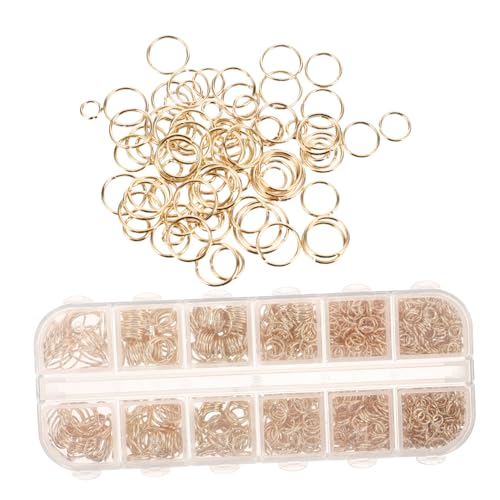 HOODANCOS 1200 Stück Metallöffnungsring Biegeringe für Schmuck Sprungringe Schlüssel steckverbinder Halskettenverschluss eiserne Biegeringe Runde Schmuckverbinder Schmuckset Eisen Golden HOODANCOS 1200 Stück Metallöffnungsring Biegeringe für Schmuck Sprungringe Schlüssel steckverbinder Halskettenverschluss eiserne Biegeringe Runde Schmuckverbinder Schmuckset Eisen Golden von HOODANCOS