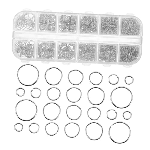 HOODANCOS 1200 Stück Metallöffnungsring Sprungringe Schmuck-Anhänger große Biegeringe offen klein eiserne Biegeringe Verbindungsringe für Armbänder Halskettenverschluss Eisen Silber HOODANCOS 1200 Stück Metallöffnungsring Sprungringe Schmuck-Anhänger große Biegeringe offen klein eiserne Biegeringe Verbindungsringe für Armbänder Halskettenverschluss Eisen Silber von HOODANCOS