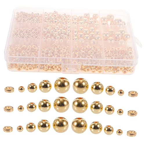 HOODANCOS 1250 Stück Goldenes Perlenzubehör real Perlen für Schmuckhersteller Armbänder sortiert UV Perlen zum Basteln von Schmuck Abstandsperlen zum Basteln Harz HOODANCOS 1250 Stück Goldenes Perlenzubehör real Perlen für Schmuckhersteller Armbänder sortiert UV Perlen zum Basteln von Schmuck Abstandsperlen zum Basteln Harz von HOODANCOS