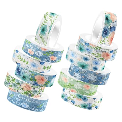 HOODANCOS 12Rollen Washi Tape Dekoratives Klebeband mit Wasserfarben Rosen Selbstklebendes DIY Klebeband für Scrapbooking Journaling und Bastelprojekte HOODANCOS 12Rollen Washi Tape Dekoratives Klebeband mit Wasserfarben Rosen Selbstklebendes DIY Klebeband für Scrapbooking Journaling und Bastelprojekte von HOODANCOS