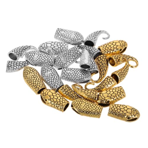 HOODANCOS 12Sätze Vintage Schlangenverschluss Für DIY Schmuck Schnallen Für Halsketten Und Armbänder Schmuckverbindungsschnallen Antikgold Und Antiksilber von HOODANCOS