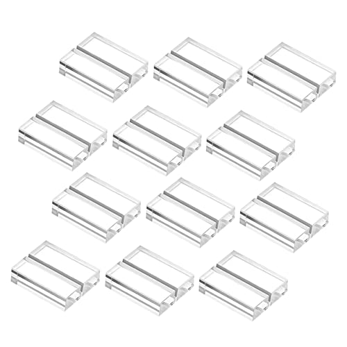 HOODANCOS 12Stücke Acryl Kartenhalter Transparente Tischkartenhalter für Tischnummern Menüs und Fotos Robuste für Hochzeiten und Veranstaltungen Design für Dekoration von HOODANCOS