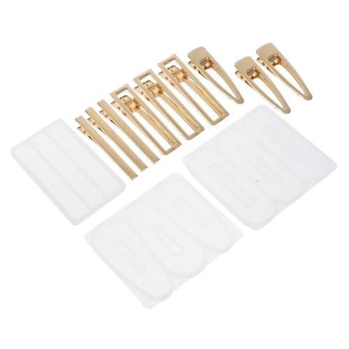 HOODANCOS 12Stücke DIY Silikon Haarklammer Set Teiliges Epoxidharz Gießform Kit mit Silikonformen und Haarclips Zubehör für Schmuckgestaltung HOODANCOS 12Stücke DIY Silikon Haarklammer Set Teiliges Epoxidharz Gießform Kit mit Silikonformen und Haarclips Zubehör für Schmuckgestaltung von HOODANCOS