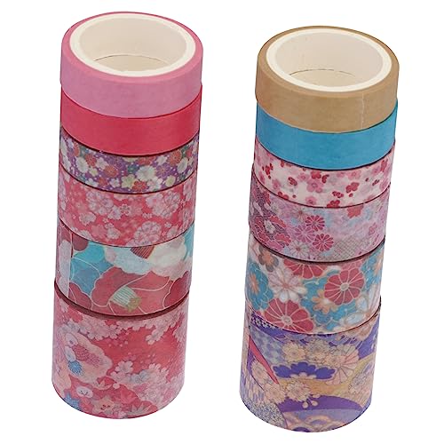 HOODANCOS 12Stücke Dekorative Klebebänder für Scrapbooking Journaling und DIY Projekte Hochwertige Papierbänder mit Attraktiven Designs Einfach Abreißbar von HOODANCOS