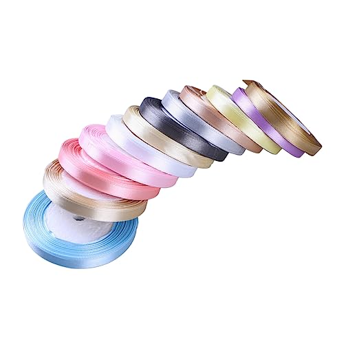 HOODANCOS 12Stücke Satinband Yards Polyesterband Farben für Geschenkverpackung Dekoration Hochzeiten Bastelprojekte Weich und Geschmeidig für Anwendungen HOODANCOS 12Stücke Satinband Yards Polyesterband Farben für Geschenkverpackung Dekoration Hochzeiten Bastelprojekte Weich und Geschmeidig für Anwendungen von HOODANCOS