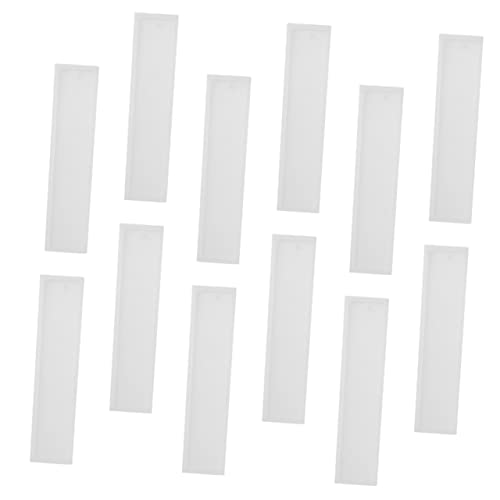HOODANCOS 12Stücke Silikon Lesezeichen Formen DIY Epoxidharz Gießform für Lesezeichen Rechteckige Design mit Quasten für Handwerk von HOODANCOS