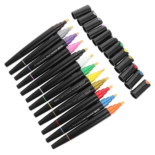 HOODANCOS 12Stücke Teiliges Marker Stifte für Doppelseitige Malstifte für DIY Projekte für Erwachsene Haushaltsfarben Zubehör HOODANCOS 12Stücke Teiliges Marker Stifte für Doppelseitige Malstifte für DIY Projekte für Erwachsene Haushaltsfarben Zubehör von HOODANCOS