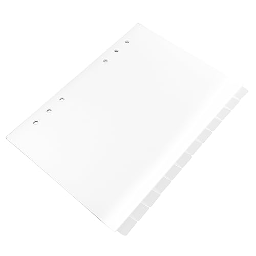 HOODANCOS 12Stücke Transluzente Indexteiler für Ringbuch Kunststoff Trennblätter für Notizbuch Planner und Dokumente Selbstklebend Beschriften und Organisieren von HOODANCOS