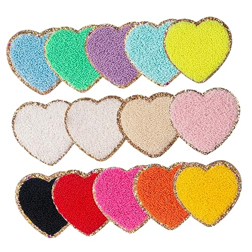 HOODANCOS 14Stücke Kompakte Teiliges Herzförmige Stoffflecken Selbstklebende Patches für Kleidung Rucksäcke und Mehr Verschiedenen Farben zur Dekoration und Reparatur HOODANCOS 14Stücke Kompakte Teiliges Herzförmige Stoffflecken Selbstklebende Patches für Kleidung Rucksäcke und Mehr Verschiedenen Farben zur Dekoration und Reparatur von HOODANCOS