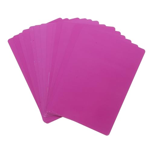 HOODANCOS 15 Stück Leere Visitenkarte Aus Metall Kontaktlose Visitenkarte Selbstklebender Kartenhalter Etikett Blanko-visitenkarten Gravieren Karteikarten Flashcard Violett Aluminium von HOODANCOS