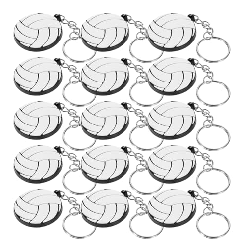 HOODANCOS 15 Stück Teiliges PVC Volleyball Schlüsselanhänger Sportliche Mini Bälle Schlüsselringe Kreative und Dekorative Schlüsselanhänger für Taschen und HOODANCOS 15 Stück Teiliges PVC Volleyball Schlüsselanhänger Sportliche Mini Bälle Schlüsselringe Kreative und Dekorative Schlüsselanhänger für Taschen und von HOODANCOS