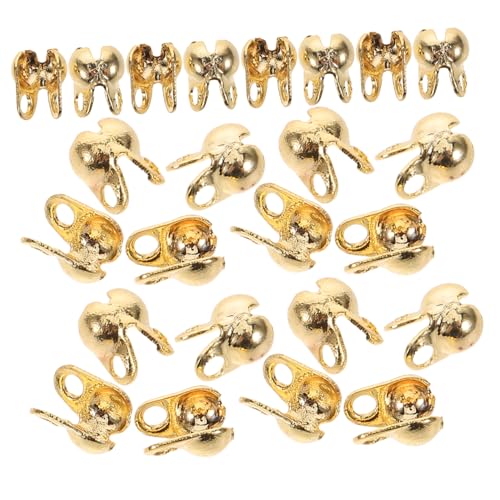 HOODANCOS 150 Stück Schmuckverschluss Kupfer Quetschperlen Endkappen und Knotenschutz für Diy und Armbandherstellung Widerstandsfähige Endkappen Metall HOODANCOS 150 Stück Schmuckverschluss Kupfer Quetschperlen Endkappen und Knotenschutz für Diy und Armbandherstellung Widerstandsfähige Endkappen Metall von HOODANCOS